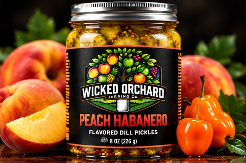 Peach Habanero Flavored Pickles